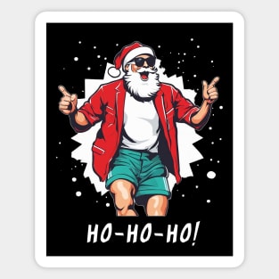 Santa Claus in da House -  Best, Unique Gift Idea for Men, Women, Kids, Mom, Dad, Funny, Humor, Meme, Retro, Vintage, DJ, Disco, Techno Music Lover, Santa Claus in Sunglasses,  R&B,  Party, Cool, Christmas in July, RnB, Xmas, Summer Christmas, Magnet